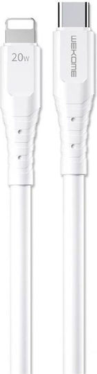 WK WDC-154 Regular la Cablu Lightning 20W Alb 1m (250636)