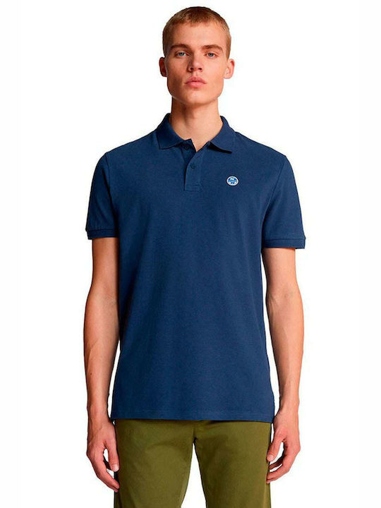 North Sails Herren Shirt Kurzarm Polo Marineblau