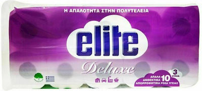Elite Χαρτί Υγείας Deluxe 10 Ρολά 3 Φύλλων 90gr