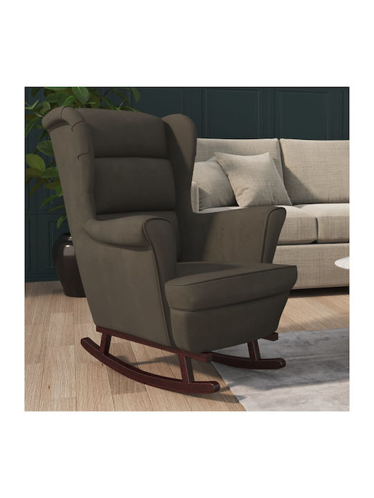 Schaukelstuhl Samt Grey 78x93x97cm
