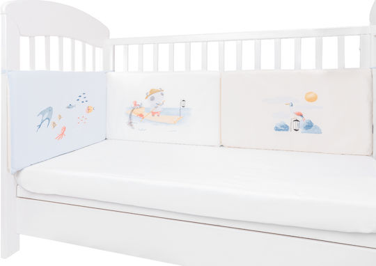 Kikka Boo The Fish Panda Crib Bumpers Classic Inside White 35x210cm