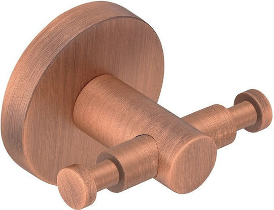 Sanco Ergon 25918-M26 Haken Badezimmer Doppelt Schrauben ​7x5.5cm Old Copper Mat