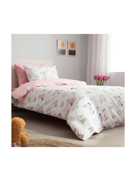 Vesta Home Sheet Set Single Cotton Kids Cindy White 170x260cm 3pcs