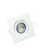 Spot Light Square Metallic Recessed Spot with Integrated LED and Natural White Light White 1pcs