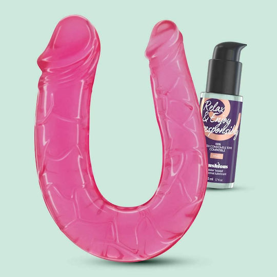 Crushious Doppelter Dildo Rosa 27cm
