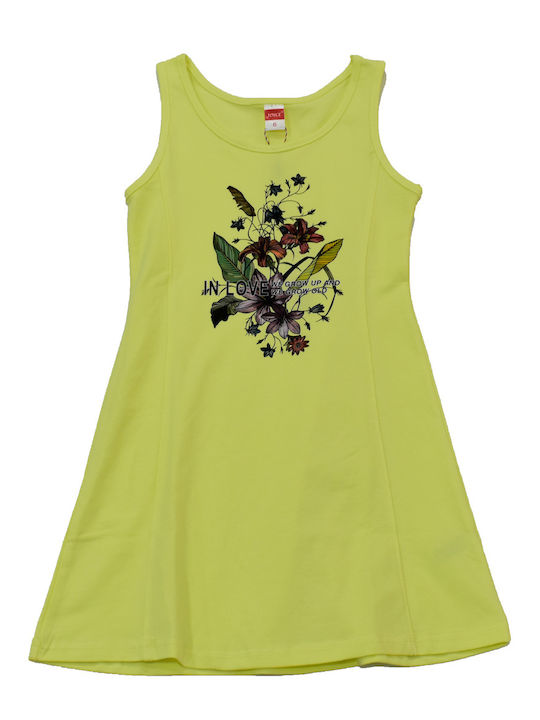 Joyce Love Rochie pentru Copii Fără mâneci Galben