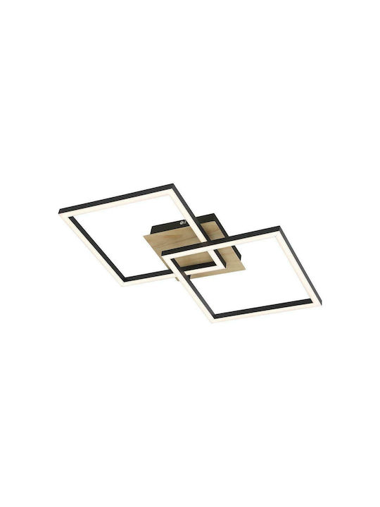 Rabalux Ashton Ceiling Mount Light 40cm Black with Integrated LED