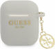 Guess Charm Hülle Silikon in Gray Farbe für Apple AirPods 1 / AirPods 2