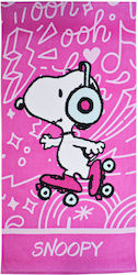 Stamion Snoopy Παιδική Πετσέτα Θαλάσσης Ροζ 140x70εκ.