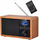 Adler AD1184 Tabletop Radio Electric DAB+ with Bluetooth and USB Brown