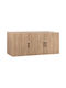 HomeMarkt Carly Rechteckig Loft-Schrank aus Spanplatte in Beige Farbe 150x55cm HM385.02 1Stück