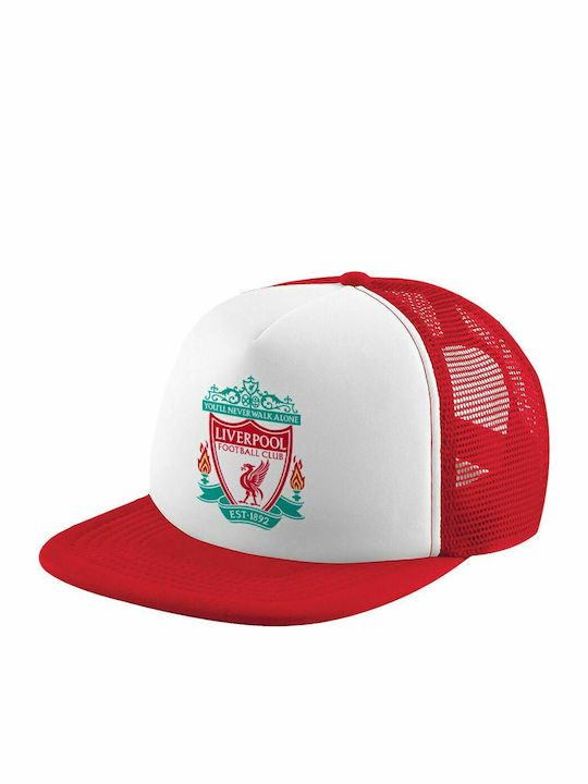 Liverpool Jockey mit Netz und geradem Schirm Rot