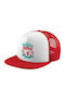 Liverpool Jockey mit Netz und geradem Schirm Rot