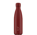 Chilly's Monochrome Bottle Thermos Stainless Steel BPA Free All Matte Red 500ml 22551