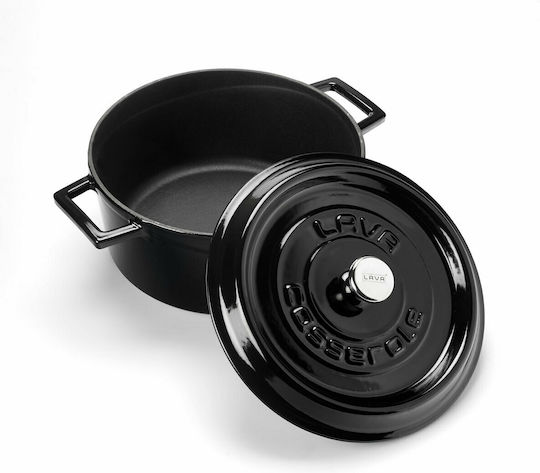 Lava Trendy Oală Adâncă Din Fontă 4.5lt 24cm Neagră