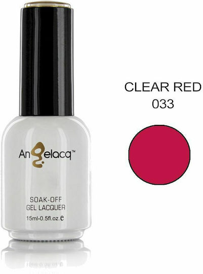 Angelacq Ημιμόνιμο Βερνίκι Νυχιών 033 Clear Red 15ml