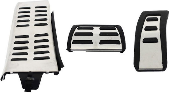 Carner Car Footrest Board for Audi A4 B8 08-15 / A5 08-16 / Q5 08-16 / Q5 08-16 / A6 11-15 / A7 / Porsche Macan Automatic Aluminum Silver 3pcs