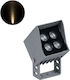 GloboStar Spot-Jena Φωτιστικό Προβολάκι LED Εξωτερικού Χώρου 8W με Θερμό Λευκό Φως IP65 Ασημί