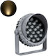 GloboStar Flood-Mena Außenstehlampe LED Wall Washer 24W mit Warmweißem Licht IP65 Silber