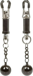 Calexotics Weighted Twist Nipple Clamps Nipple Clamps Silver