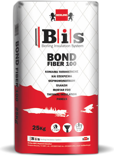 Berling Bis Bond Fiber 100 Klebstoff Wärmedämmplatten Grau 25kg