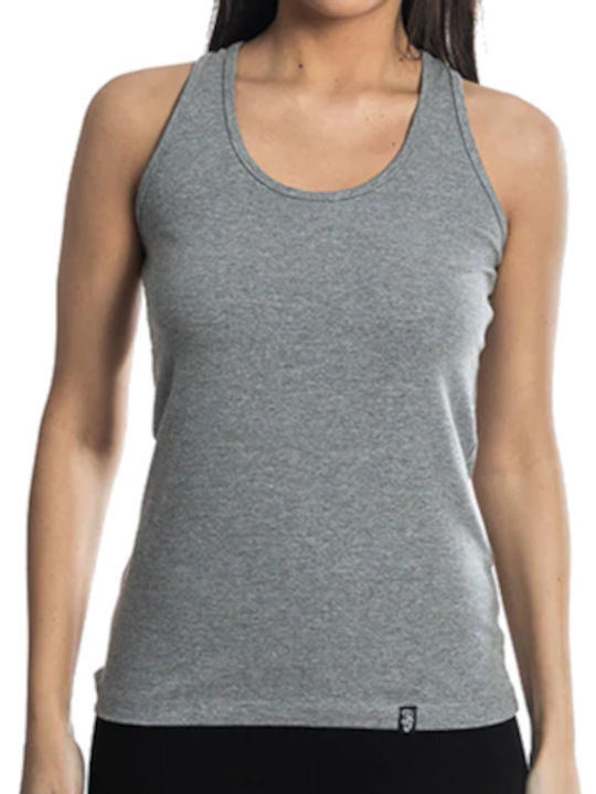 Paco & Co Damen Bluse Baumwoll Ärmellos Gray