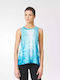 Adidas Boxy Chill Women's Athletic Blouse Sleeveless Light Blue