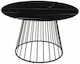 Round Central Metal Black Coffee Table W120xL120xH75cm