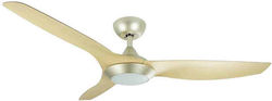 Lineme Borasco 106cm Ceiling Fan with Light Fixture Gold / Silver Lineme Borasco 106cm Ceiling Fan with Light Fixture Gold / Silver