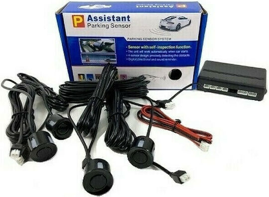 Car Parking System Back with Screen and 4 Sensors 22mm in Black Color