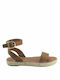 Women's Sandals with Ankle Strap Tabac Brown