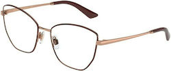 Dolce & Gabbana Damen Acetat Schmetterling Bronzefarben Brillengestelle mit Rezept Dolce & Gabbana Damen Acetat Schmetterling Bronzefarben Brillengestelle mit Rezept