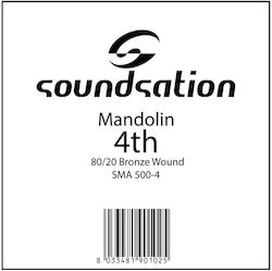 Soundsation SMA500-4 Einzel Mandolinsaiten 80/20 Bronze 34 Zoll