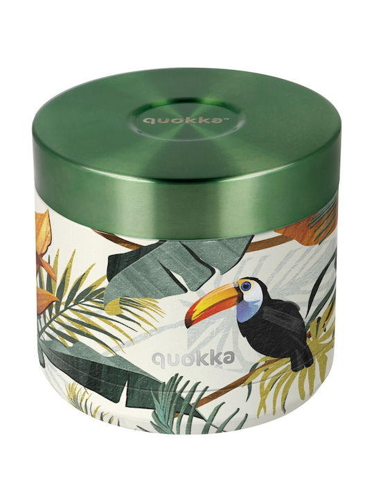 Quokka Tropical Δοχείο Φαγητού Inox Θερμός Πράσινο 600ml