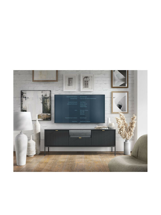 Stand TV Din Lemn Palermo Negru L154xA39xÎ56cm
