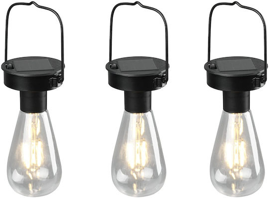 Trio Lighting Campus Σετ 3 Κρεμαστά Ηλιακά Φωτιστικά 1W με Φωτοκύτταρο IP44