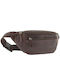 RCM Men's Leather Waist Bag Brown