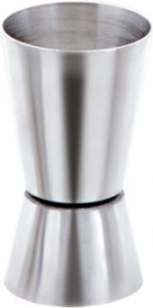 Double Bar Spirit Measure 25/50ml Silver