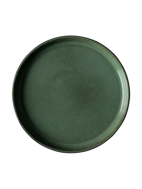 Dutch Rose Plate Desert Ceramic Green with Diam...