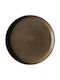 Dutch Rose Plate Desert Ceramic Brown with Diameter 18cm