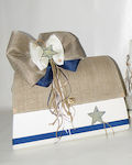 CHRISTENING SPOON SUITCASE -STAR- BLUE BOY BLUE-BROWN