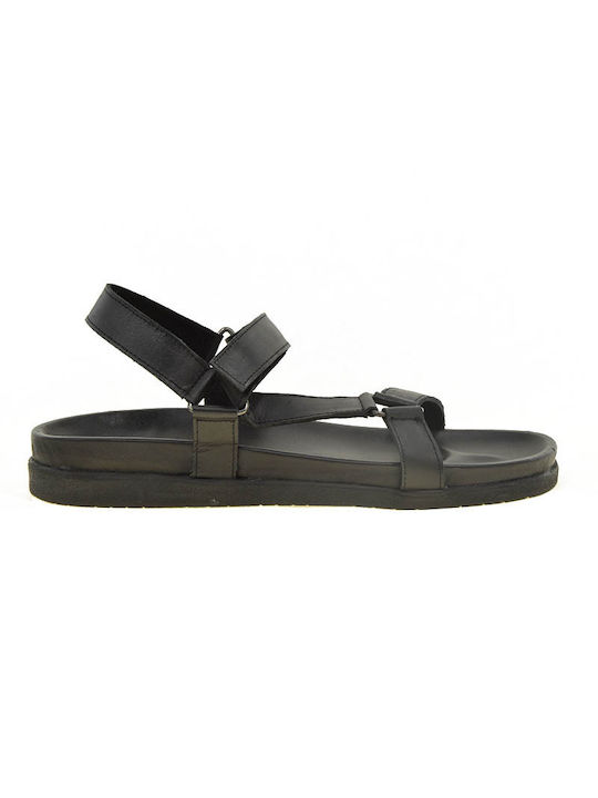 Men's sandals Renato Garini 502 BLACK LEATHER K22 DE3502 BLACK LEATHER black leather