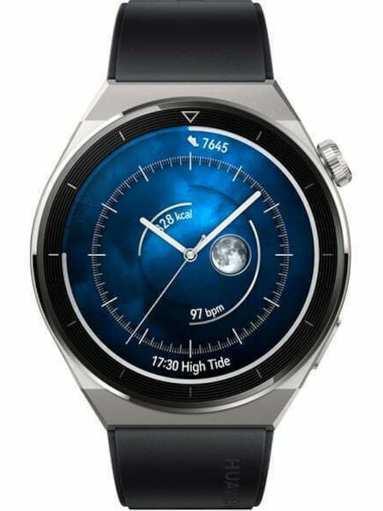 Huawei Watch GT 3 Pro Titanium 46mm Αδιάβροχο με Παλμογράφο (Black)