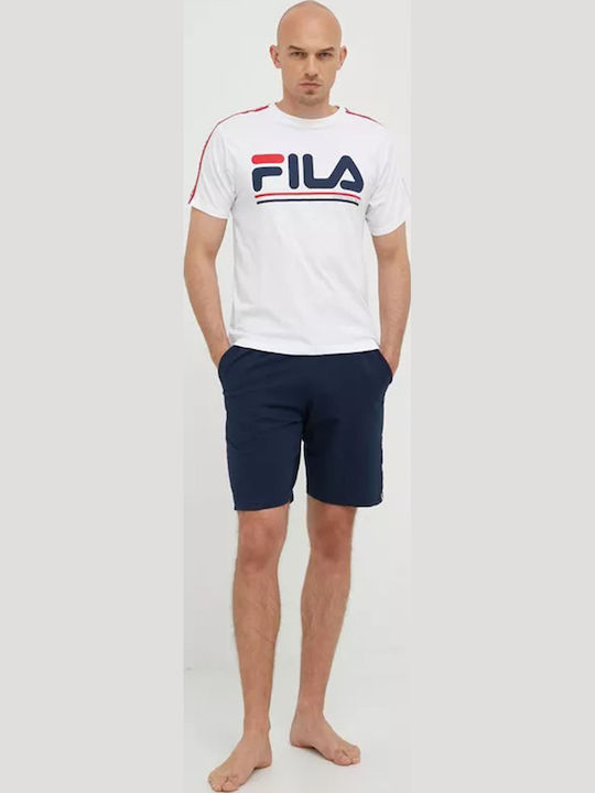 FILA Men's Summer Pajamas Set White