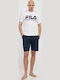FILA Men's Summer Pajamas Set White