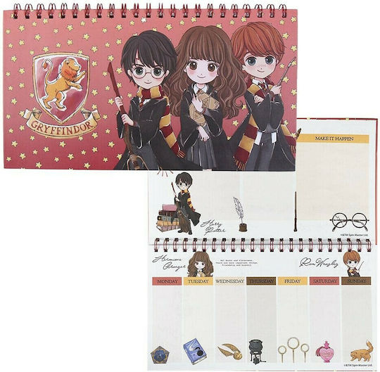Harry Potter Εβδομαδιαίο Planner Harry Potter Ροζ 16.7x35εκ.
