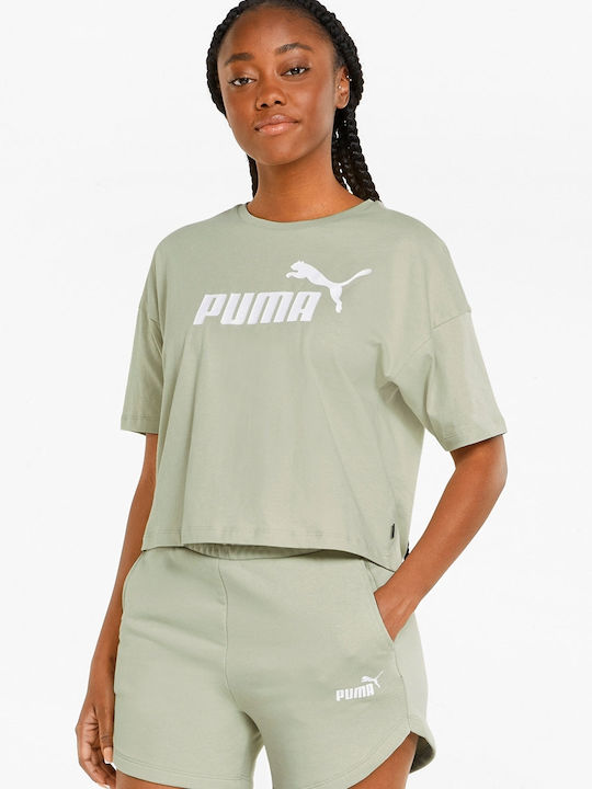 PUMA Γυναικείο Ψηλόμεσο Αθλητικό Σορτς Πράσινο