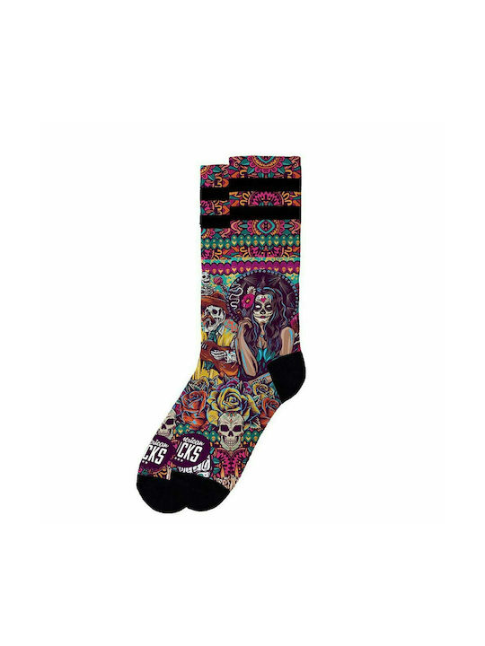 American Socks Día De Los Muertos Șosete cu Model Multicolor 1Pachet