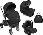 Kikka Boo Gianni Adjustable 3 in 1 Baby Stroller Suitable for Newborn Black 10.5kg