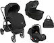 Kikka Boo Gianni 3 in 1 Adjustable 3 in 1 Baby Stroller Suitable for Newborn Black 10.5kg